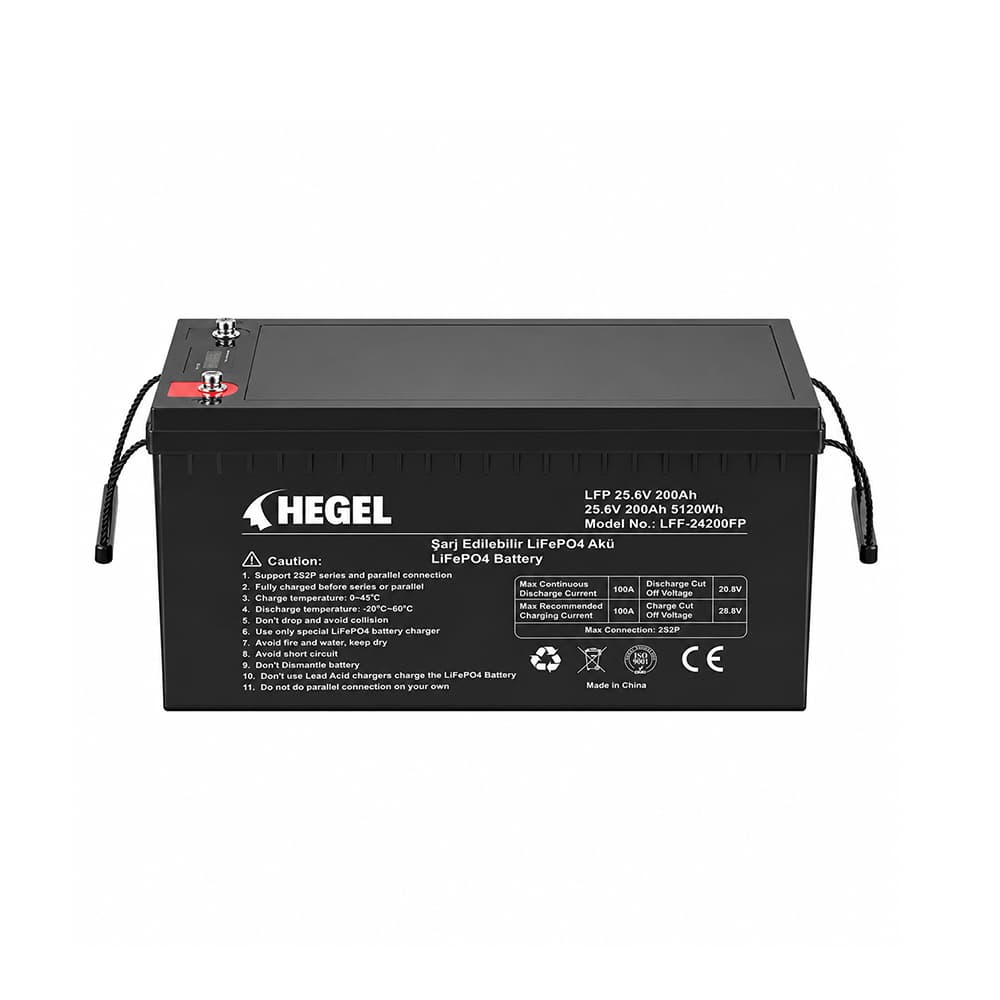 HEGEL LiFePO4 Lityum Akü 25.6V 200Ah